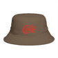 Cola Logo Brown Bucket Hat – Retro Soda-Inspired Summer Hat Hats Printify