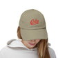Distressed 'Cola' Vintage Baseball Cap – Retro Script Logo Hat Hats Printify