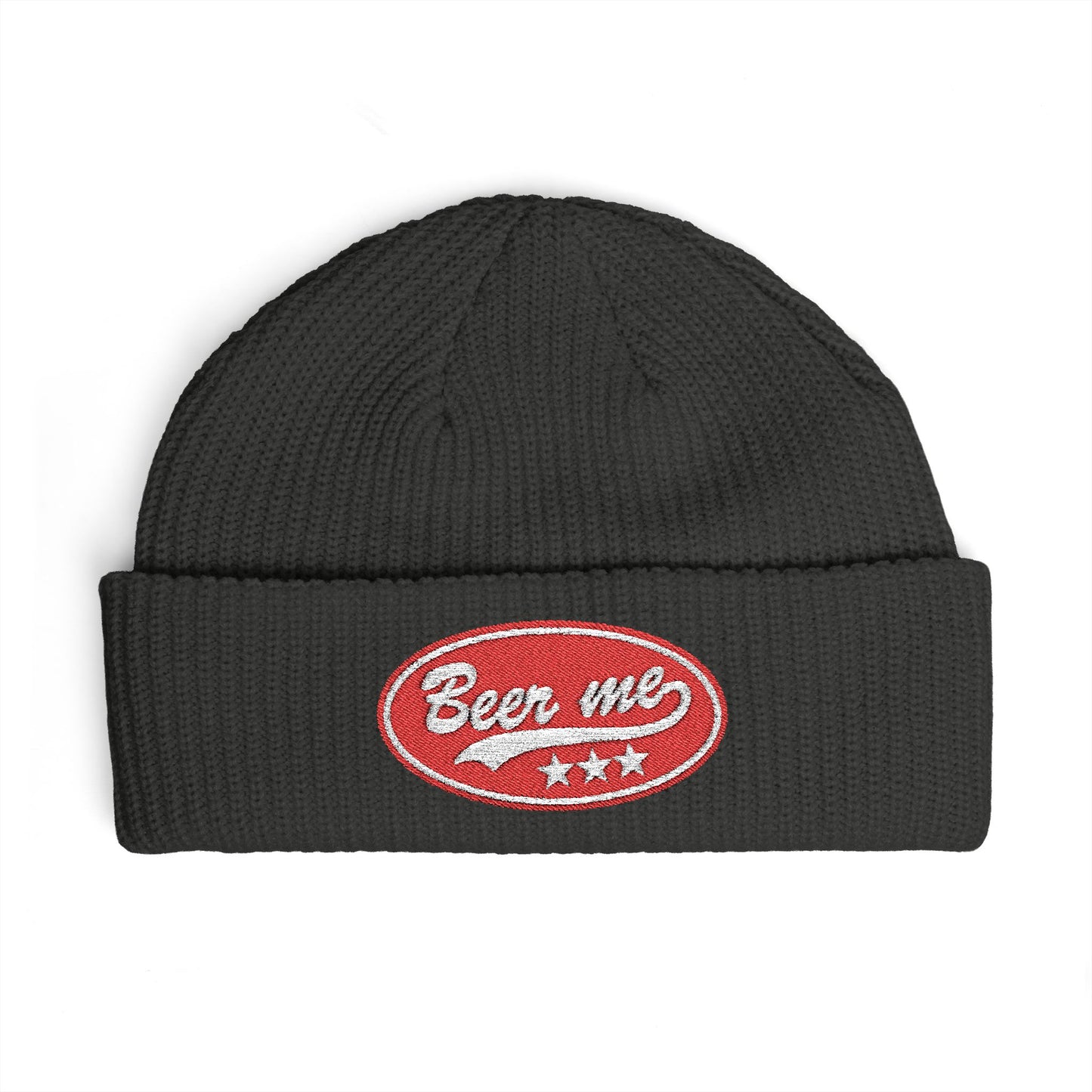 Cuff Beanie - 'Been Wild' Retro Patch Knit Hat (Casual Streetwear, Winter Gift)