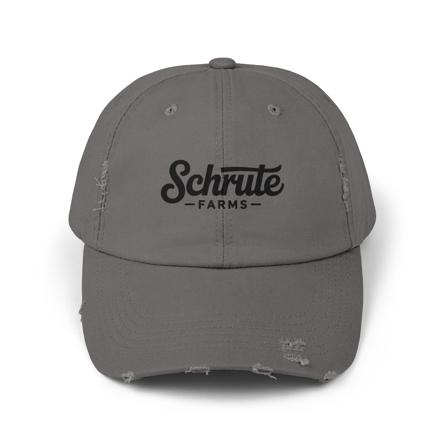 Schrute Farms Distressed Cap - Vintage Logo Baseball Hat Hats Printify Nickel One size
