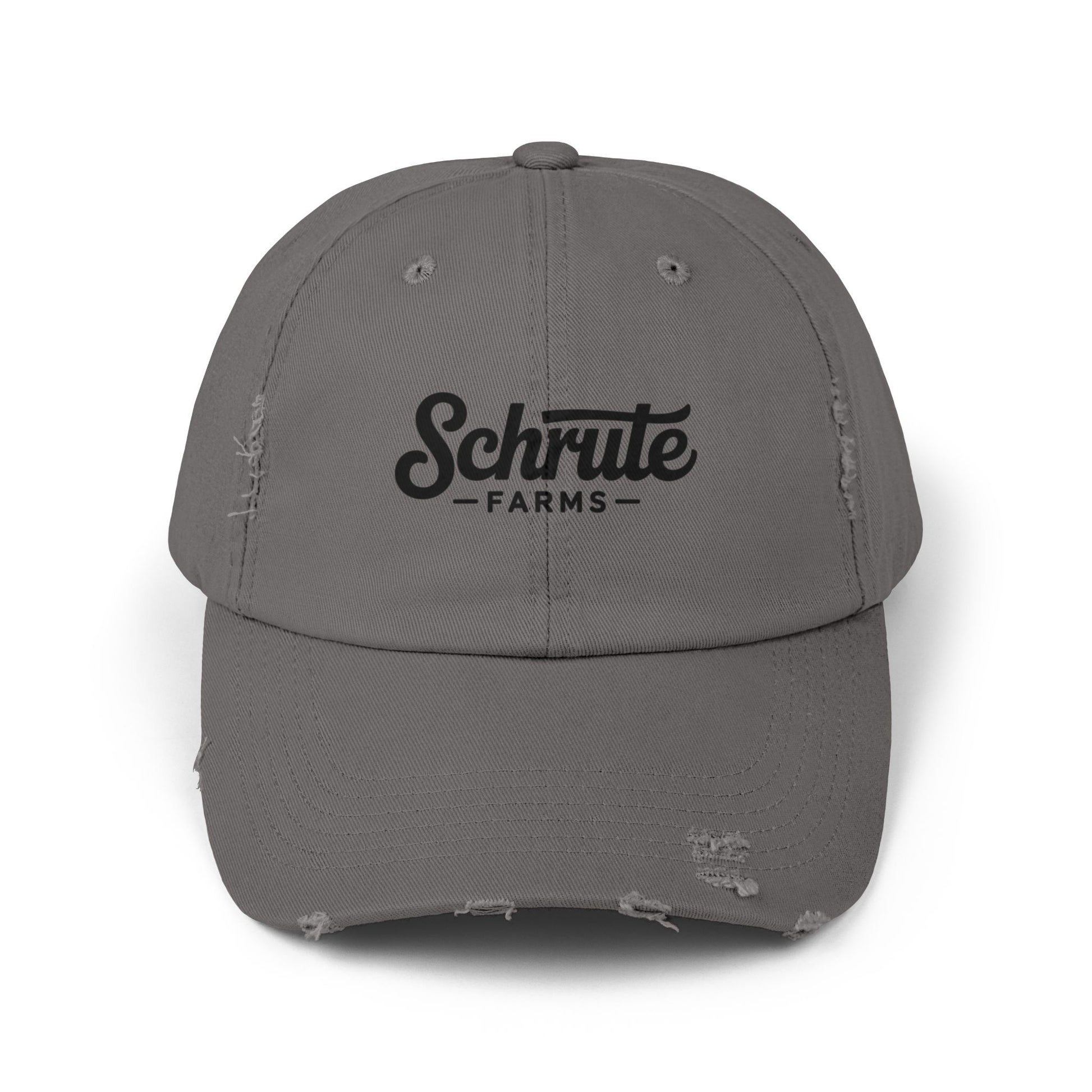 Schrute Farms Distressed Cap - Vintage Logo Baseball Hat Hats Printify Nickel One size