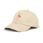 Distressed Flamingo Cap — Embroidered Pink Flamingo Baseball Hat Hats Printify