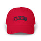 Florida Embroidered Dad Cap — Classic White Baseball Hat Hats Printify Cranberry One size