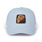 Dad Cap — Embroidered Fiery Lion Patch Baseball Hat Hats Printify One size Light Blue