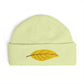 Embroidered Golden Leaf Cuff Beanie Hats Printify