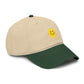 Washed Baseball Cap — Drippy Yellow Smile Embroidered Hat Hats Printify