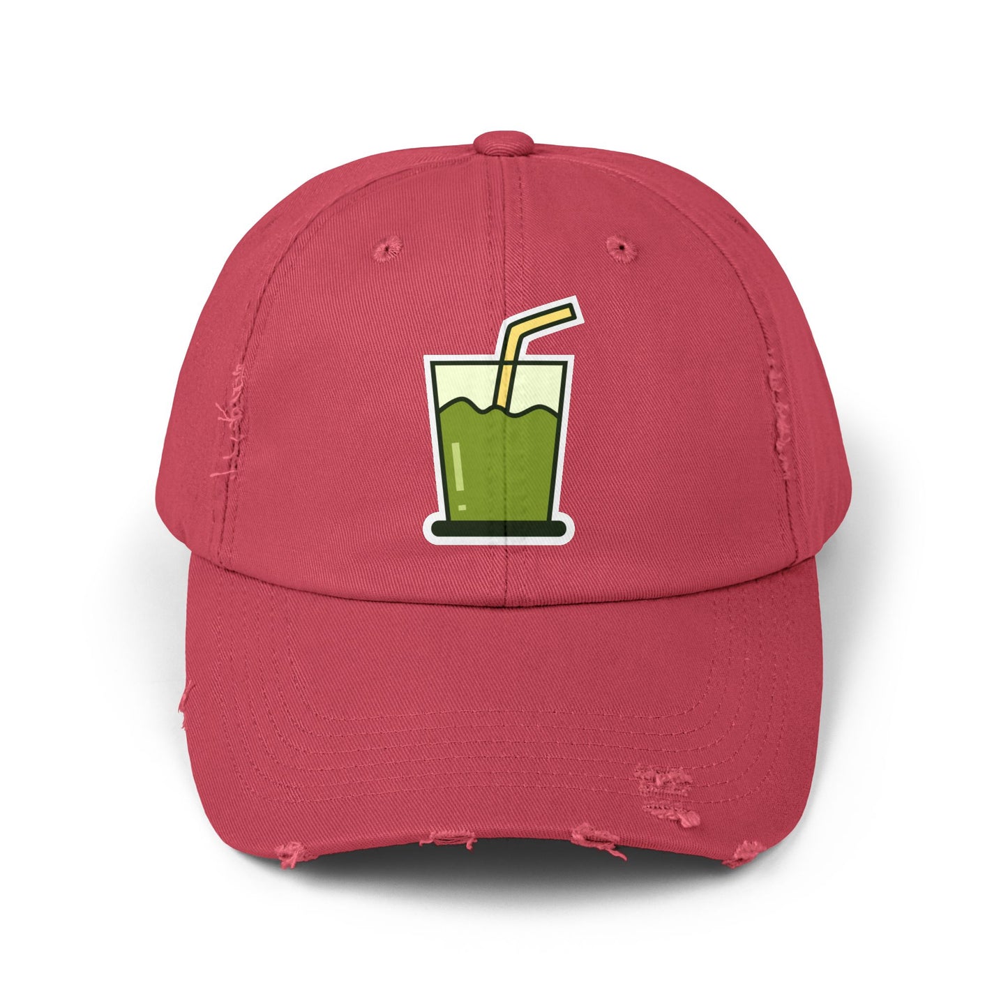 Unisex Distressed Cap Hats Printify Dashing Red One size