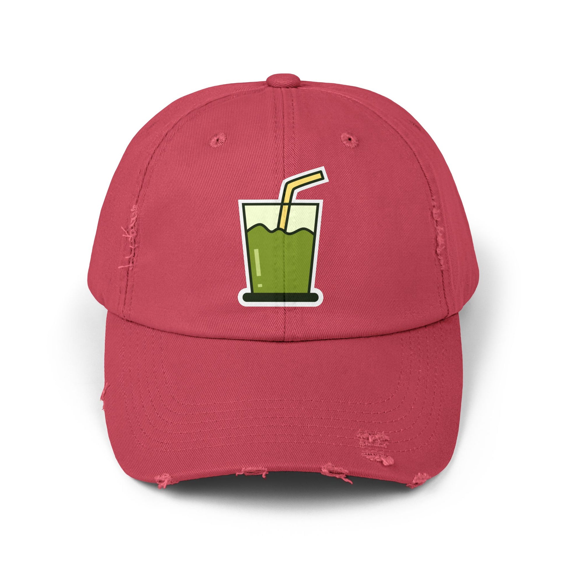 Unisex Distressed Cap Hats Printify Dashing Red One size