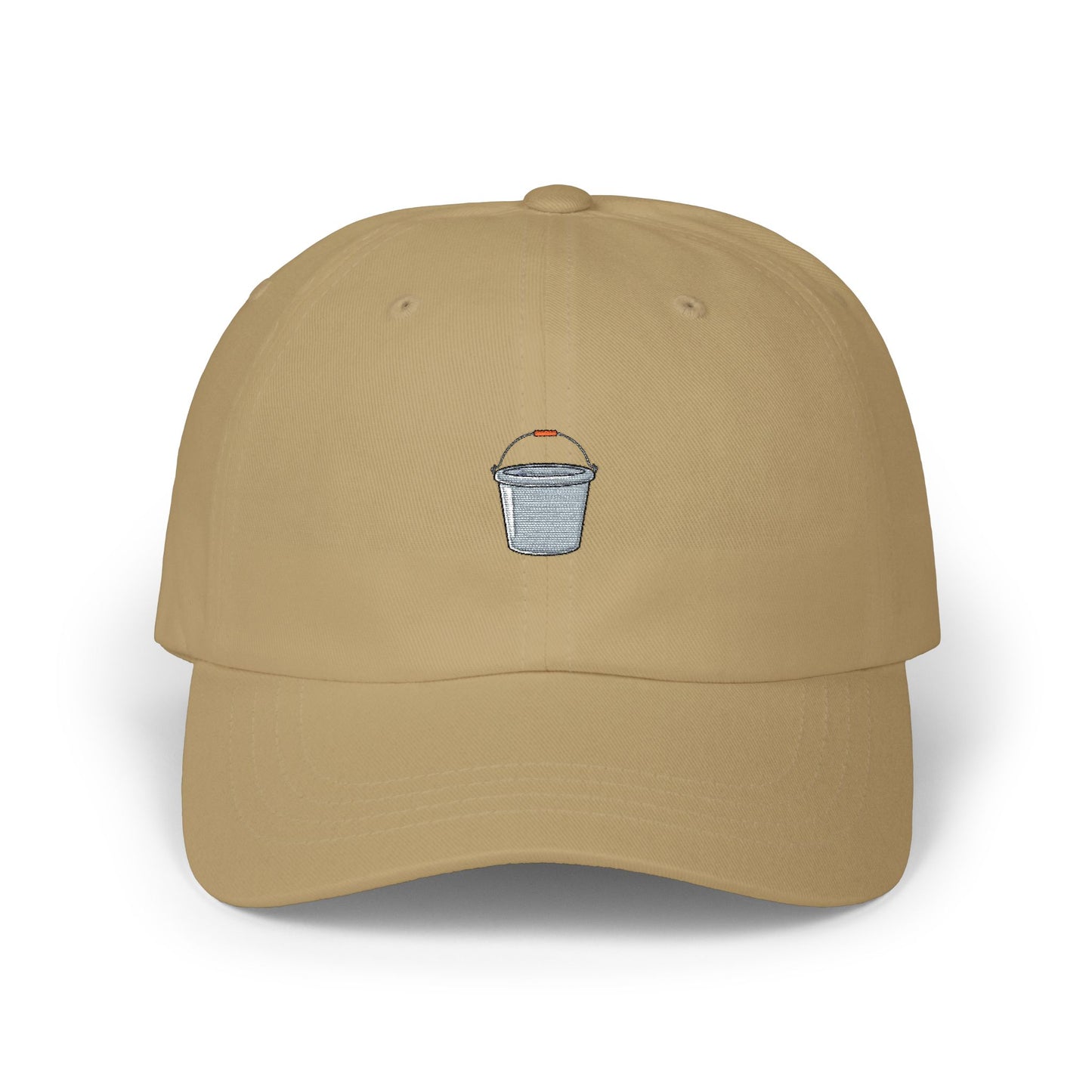 Dad Cap with Tiny Shaved Ice Embroidery – Minimal Summer Hat Hats Printify Khaki One size