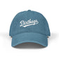 Dirtbags Embroidered Denim Hat – Vintage Script Baseball Cap Hats Printify One size Blue