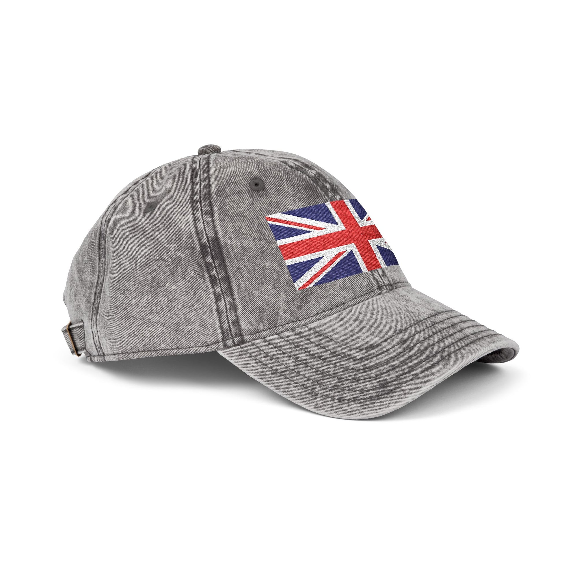 Vintage Union Jack Embroidered Cap Hats Printify
