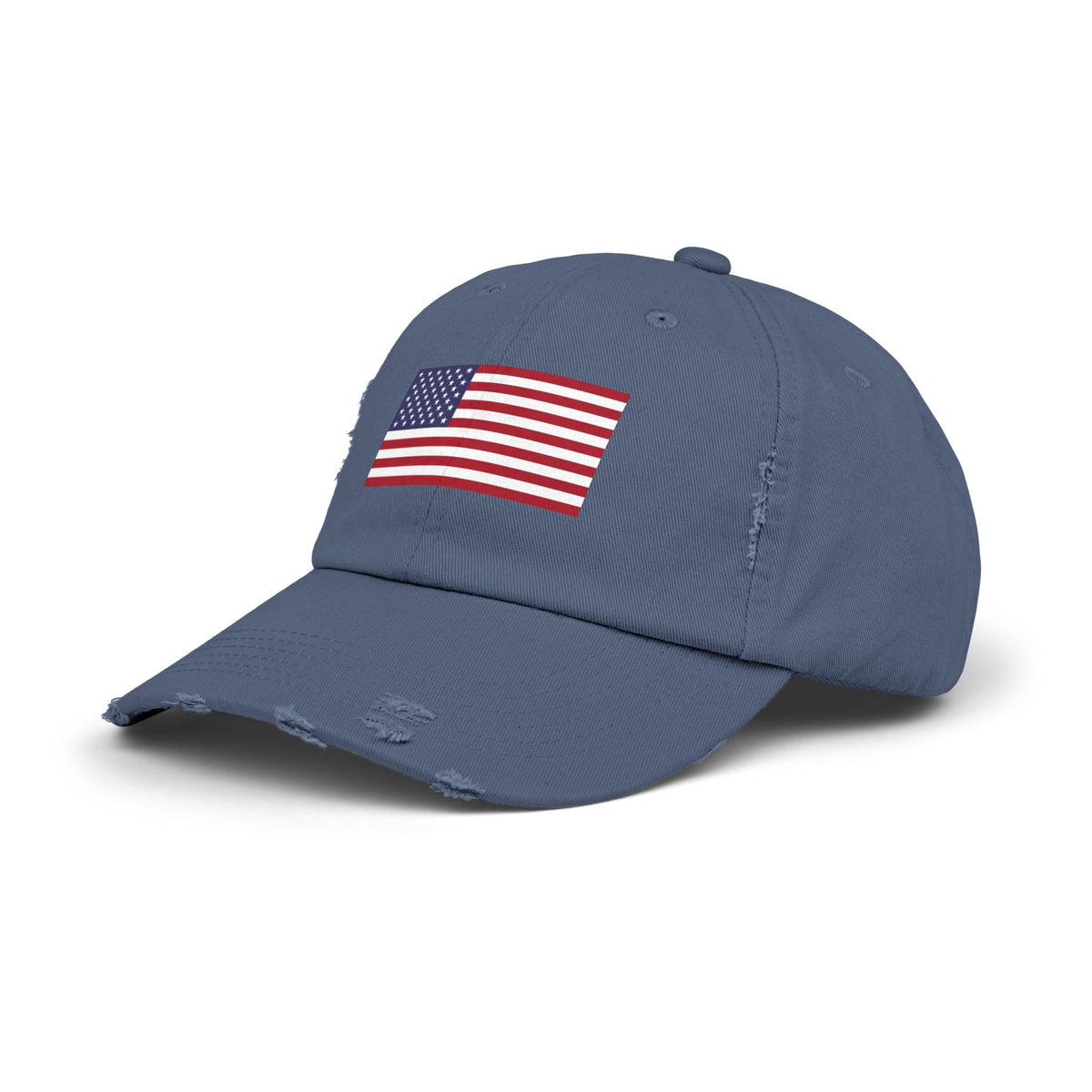 Distressed American Flag Cap — Vintage USA Baseball Hat Hats Printify