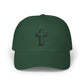 Christian Cross Dad Cap – Embroidered Minimalist Baseball Hat Hats Printify Spruce One size