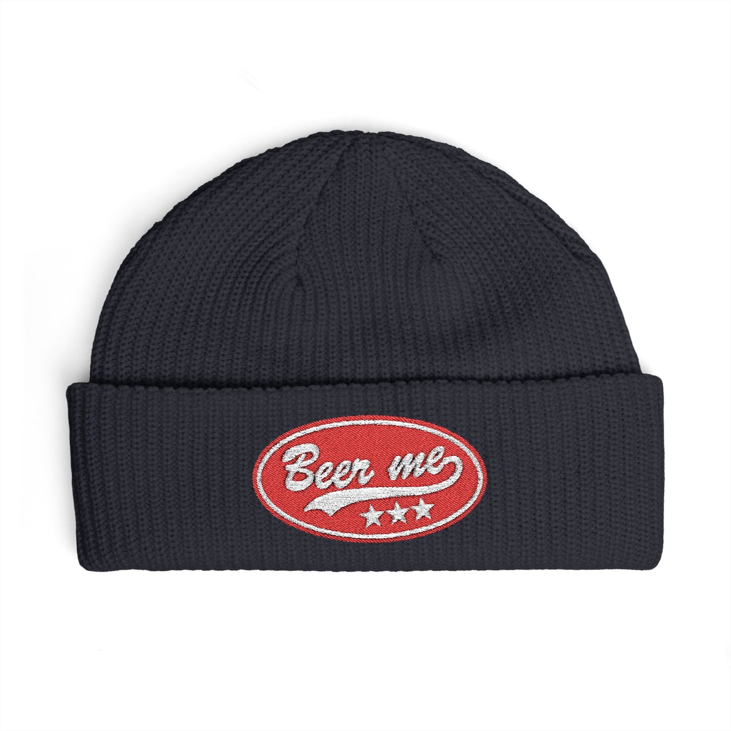 Cuff Beanie - 'Been Wild' Retro Patch Knit Hat (Casual Streetwear, Winter Gift)