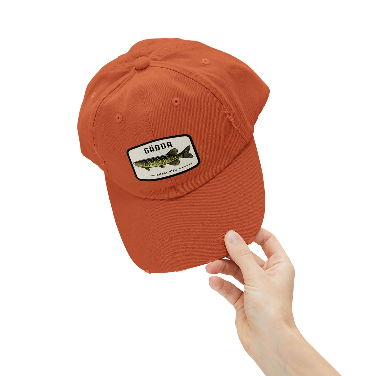 Fishing Hat – 'Gädda' Pike Patch Distressed Cap