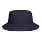 Brown Bucket Hat with Cute White Cat Embroidery — Casual Cat Lover Accessory