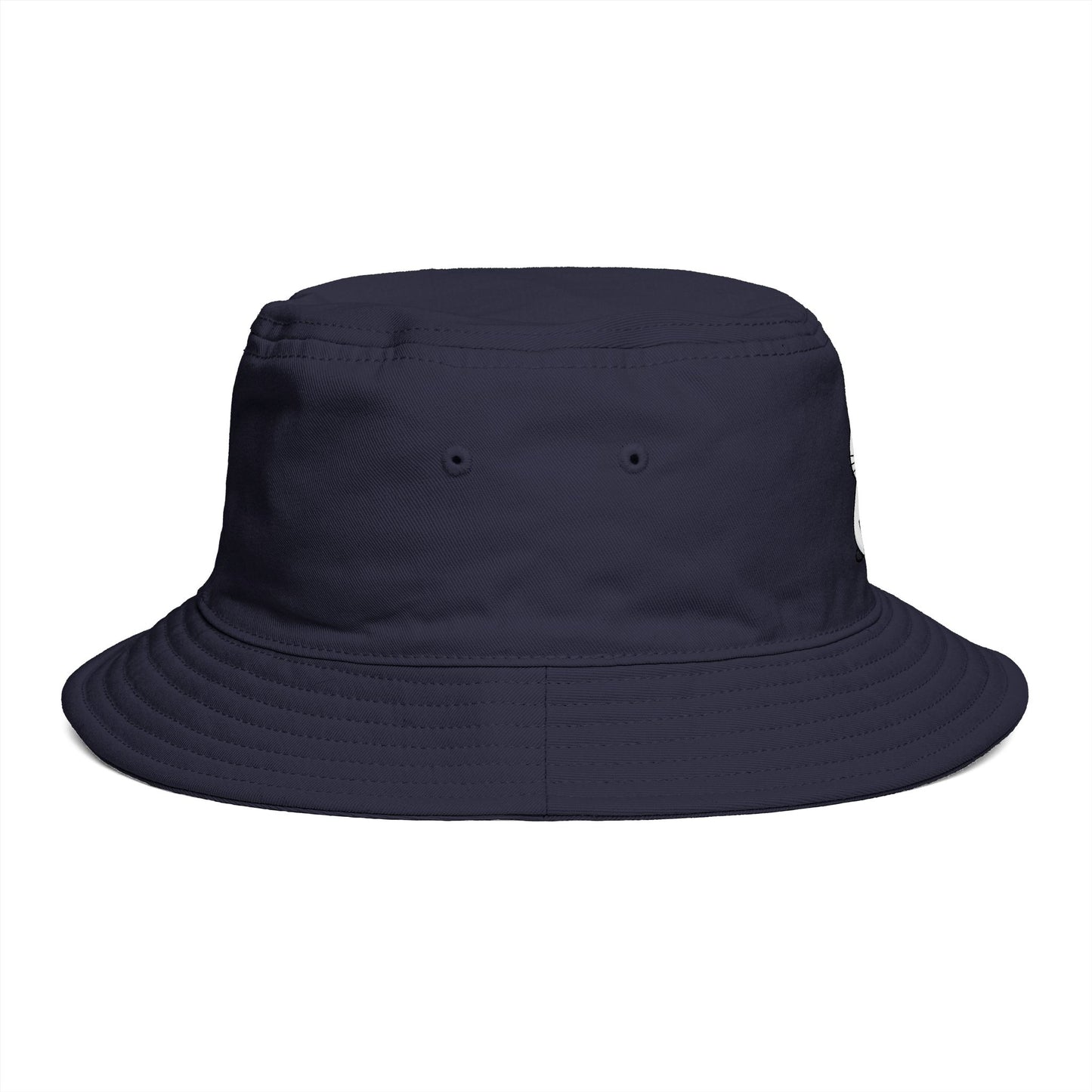 Brown Bucket Hat with Cute White Cat Embroidery — Casual Cat Lover Accessory