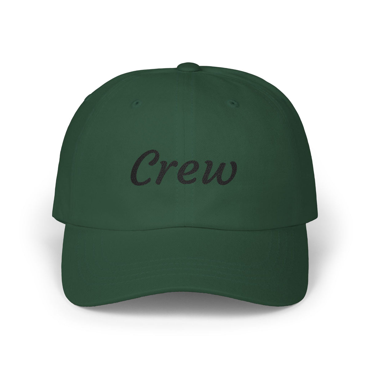 Crew Embroidered Dad Cap - Classic White Adjustable Baseball Hat Hats Printify Spruce One size