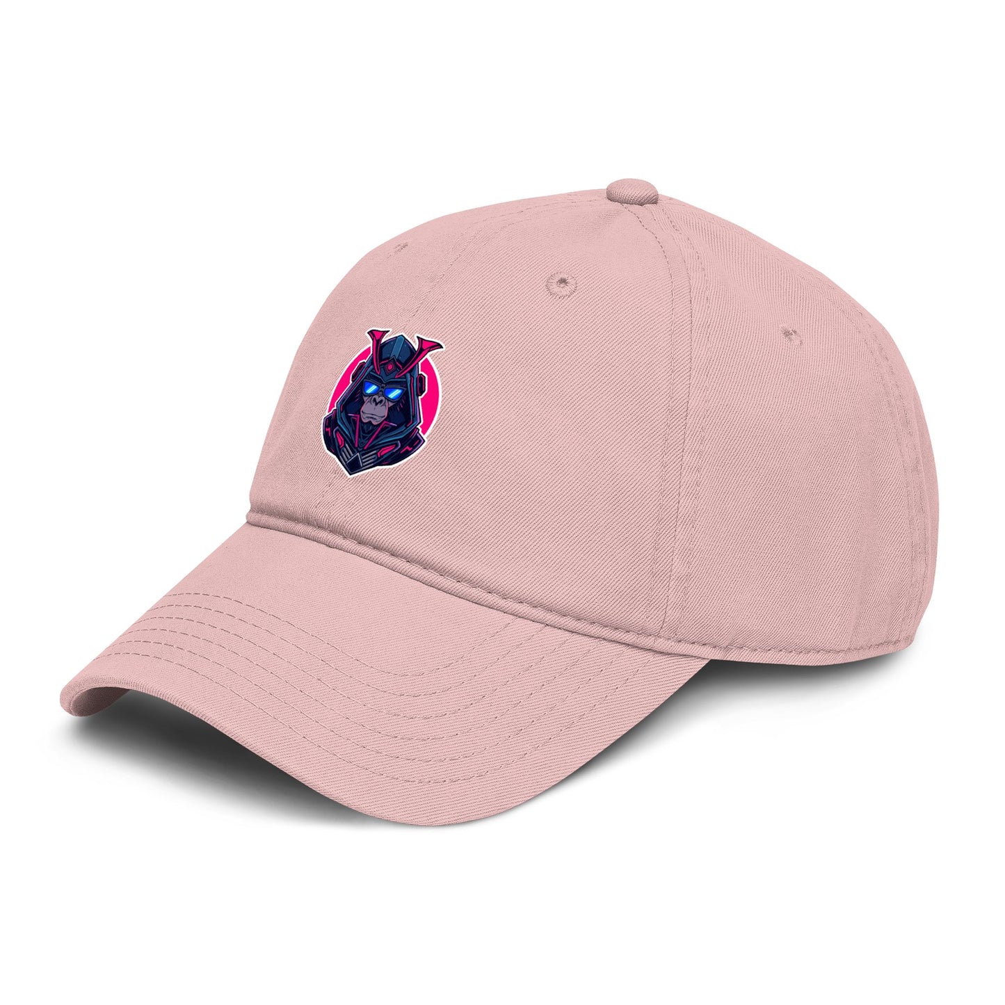 Embroidered Neon Samurai Baseball Cap — Washed Cotton Hat