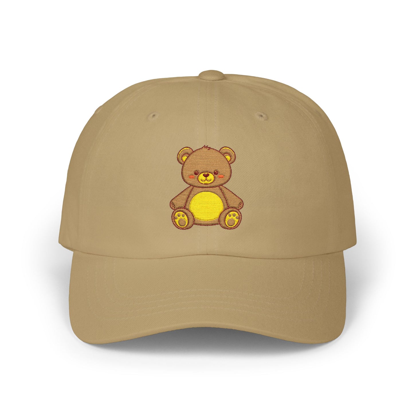 Teddy Bear Dad Cap — Cute Embroidered Plush Bear Baseball Hat Hats Printify Khaki One size