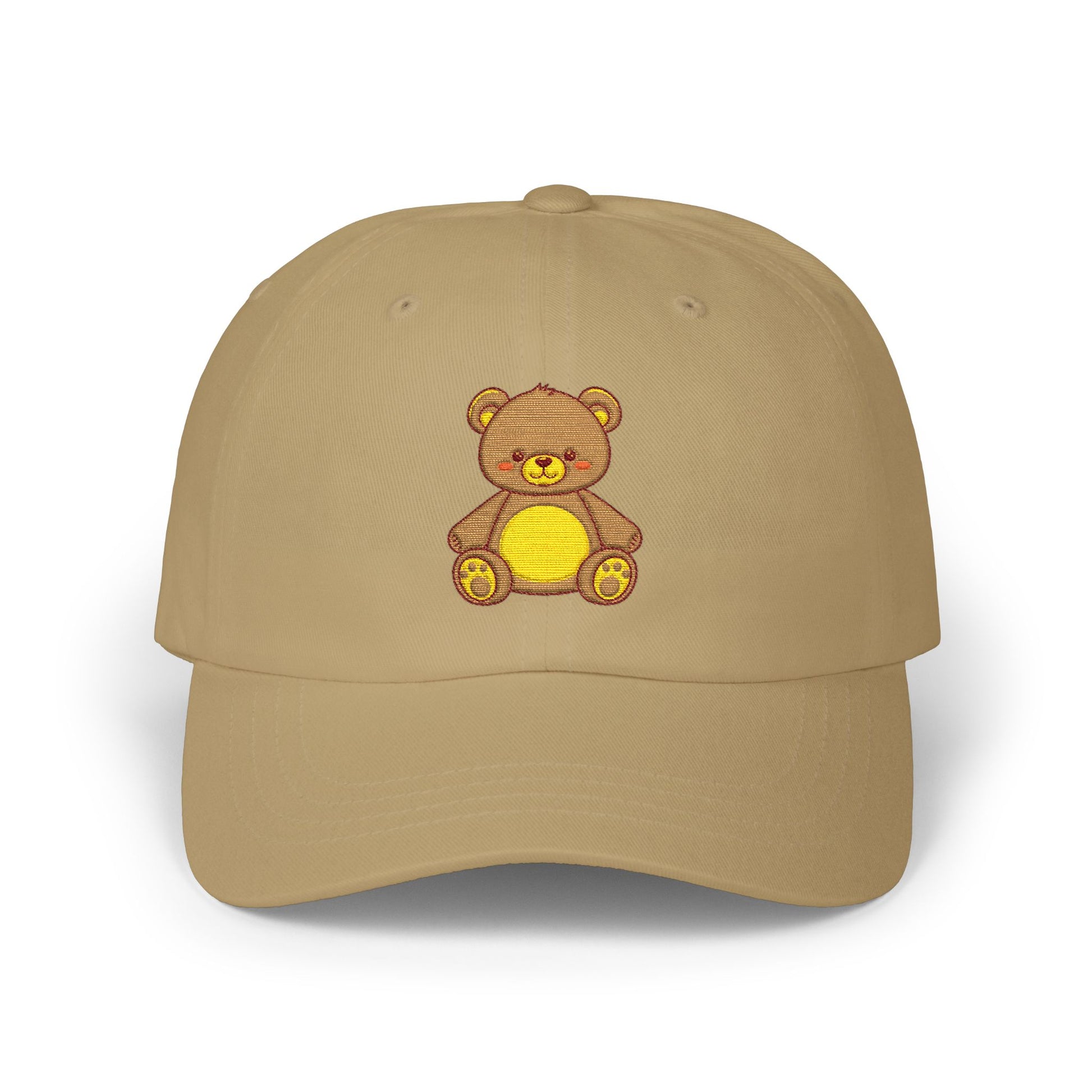 Teddy Bear Dad Cap — Cute Embroidered Plush Bear Baseball Hat Hats Printify Khaki One size