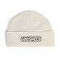 Godspeed Embroidered Cuff Beanie Hats Printify One size Ecru