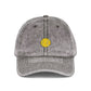 Vintage Embroidered Sunflower Cap — Retro Washed Baseball Hat Hats Printify One size Charcoal Grey