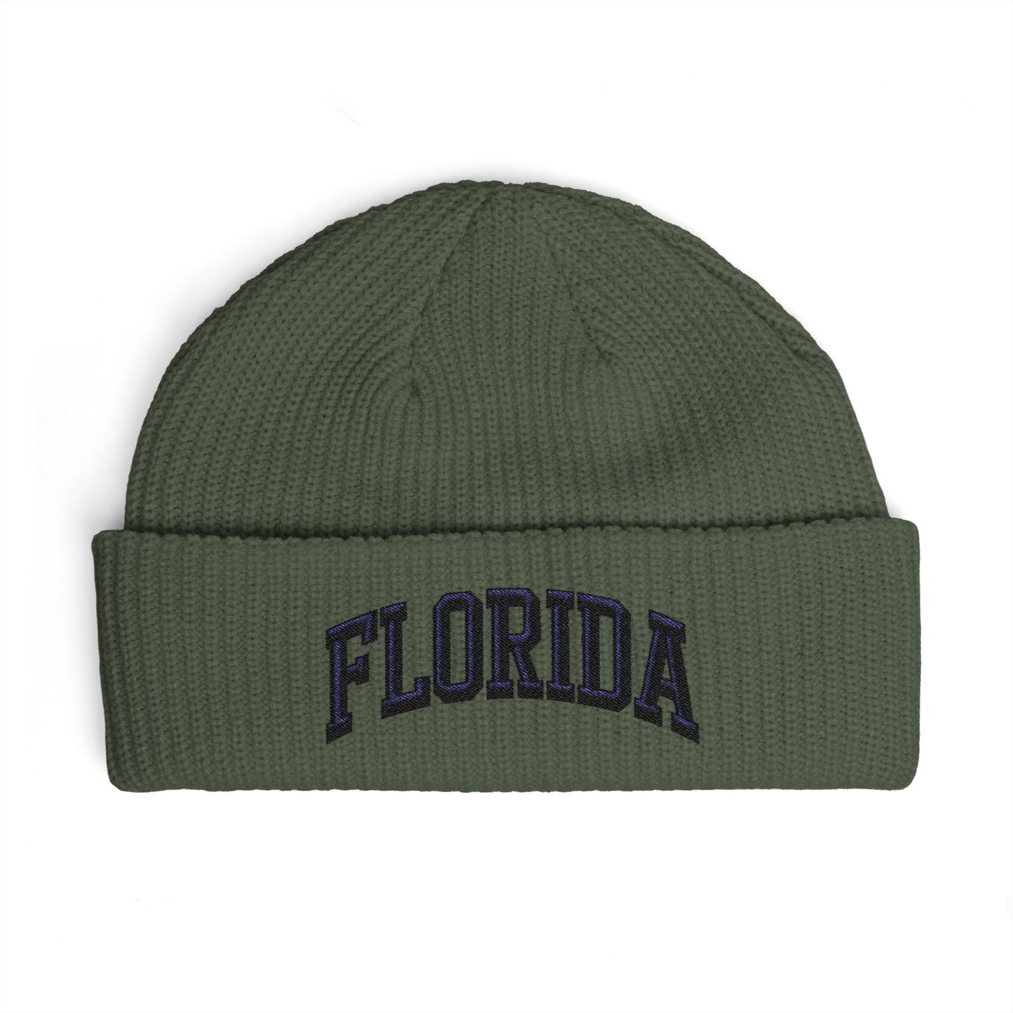 Florida Cuff Beanie - Embroidered Collegiate Knit Hat Hats Printify One size Cypress