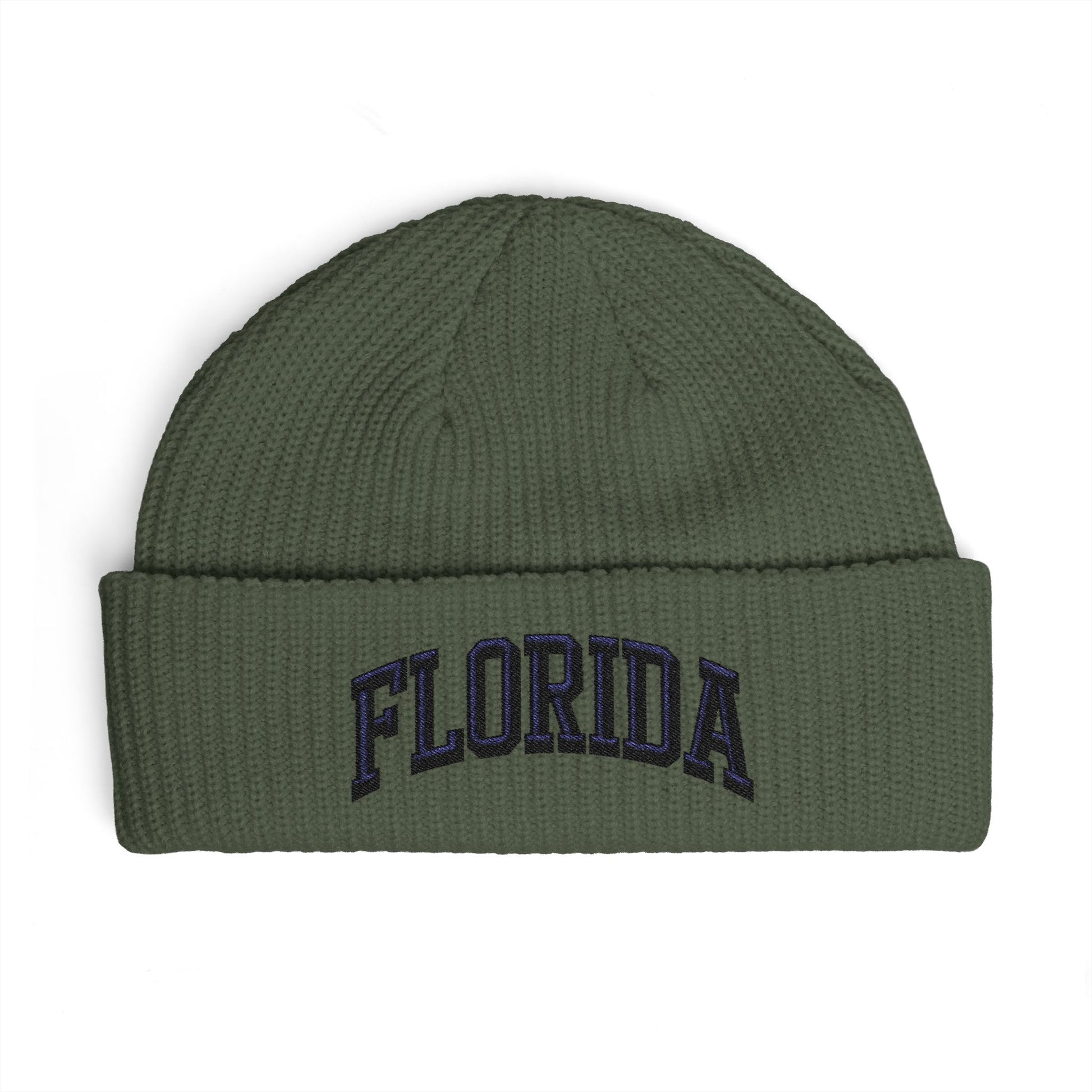 Florida Cuff Beanie - Embroidered Collegiate Knit Hat Hats Printify One size Cypress