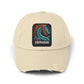 Distressed Samurai Dragon Cap — Vintage Retro Japanese Dragon Baseball Hat Hats Printify