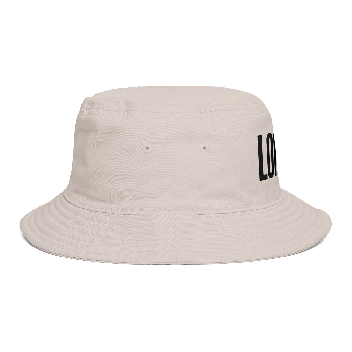 London Embroidered Bucket Hat — Minimal City Travel Sun Hat