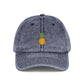 Pineapple Embroidered Vintage Cap Hats Printify One size Navy