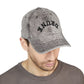 Embroidered Vintage 'DRUNK' Distressed Baseball Cap — Retro Red Cotton Hat