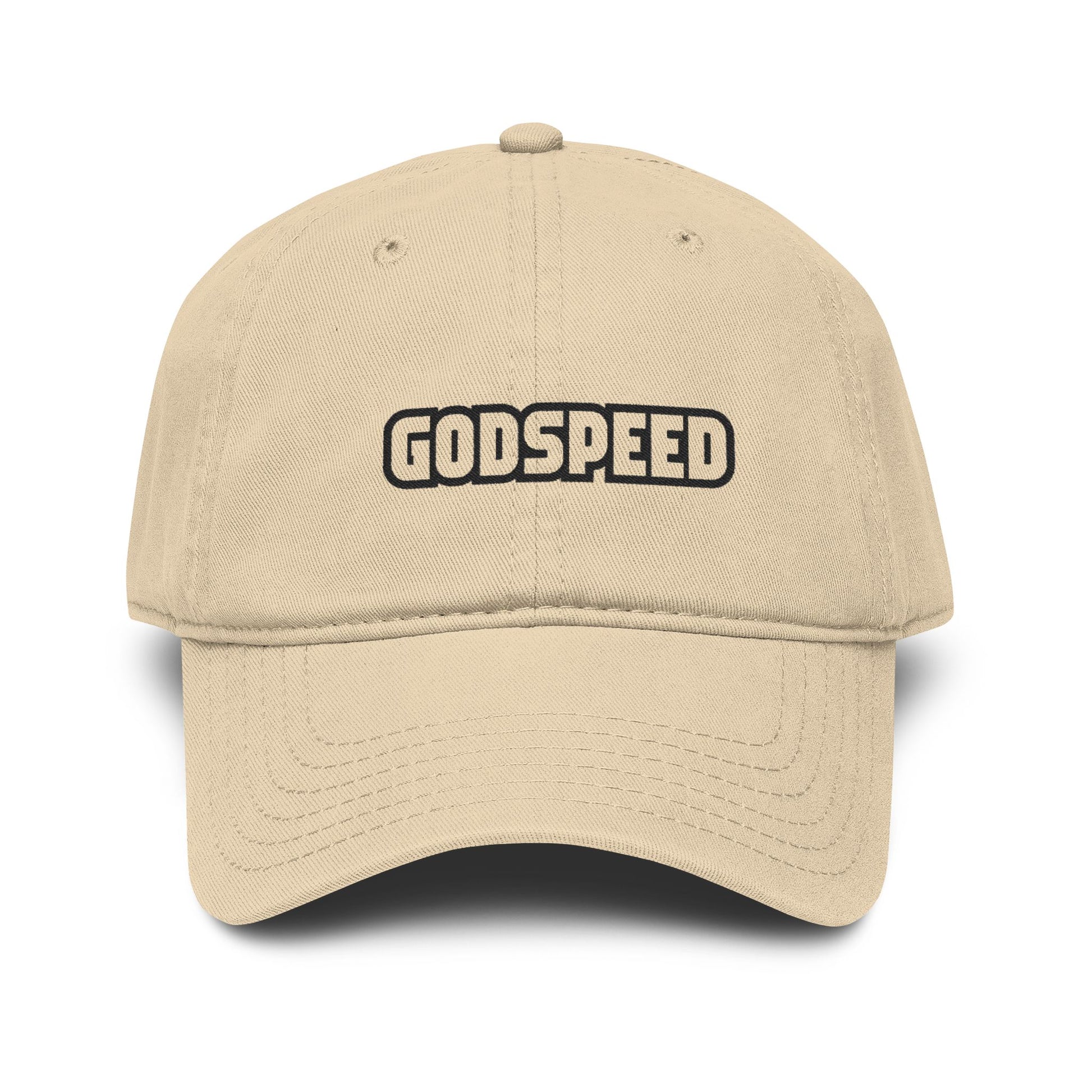 Godspeed Embroidered Baseball Cap — Washed Cotton Dad Hat Hats Printify One size Khaki