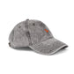 Vintage Embroidered Cap — Retro Washed Baseball Hat with Tiny Fox Patch Hats Printify