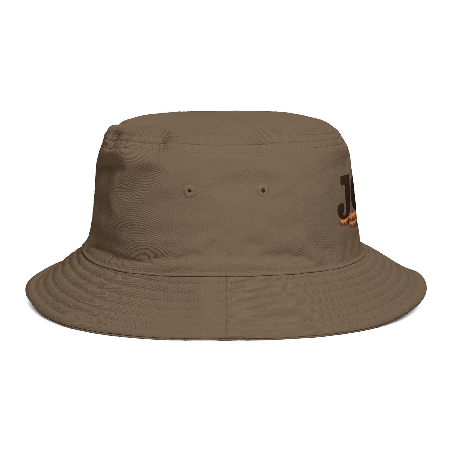 Bucket Hat — 'Jew' Logo with Bagels Embroidery | Retro Jewish Food Pride Cap