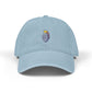 Embroidered Grenade Cap – Military-Inspired Black Denim Hat Hats Printify One size Light Blue