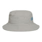 Coastal Bucket Hat — Brown Beach Sun Hat with 'COASTAL' Retro Text