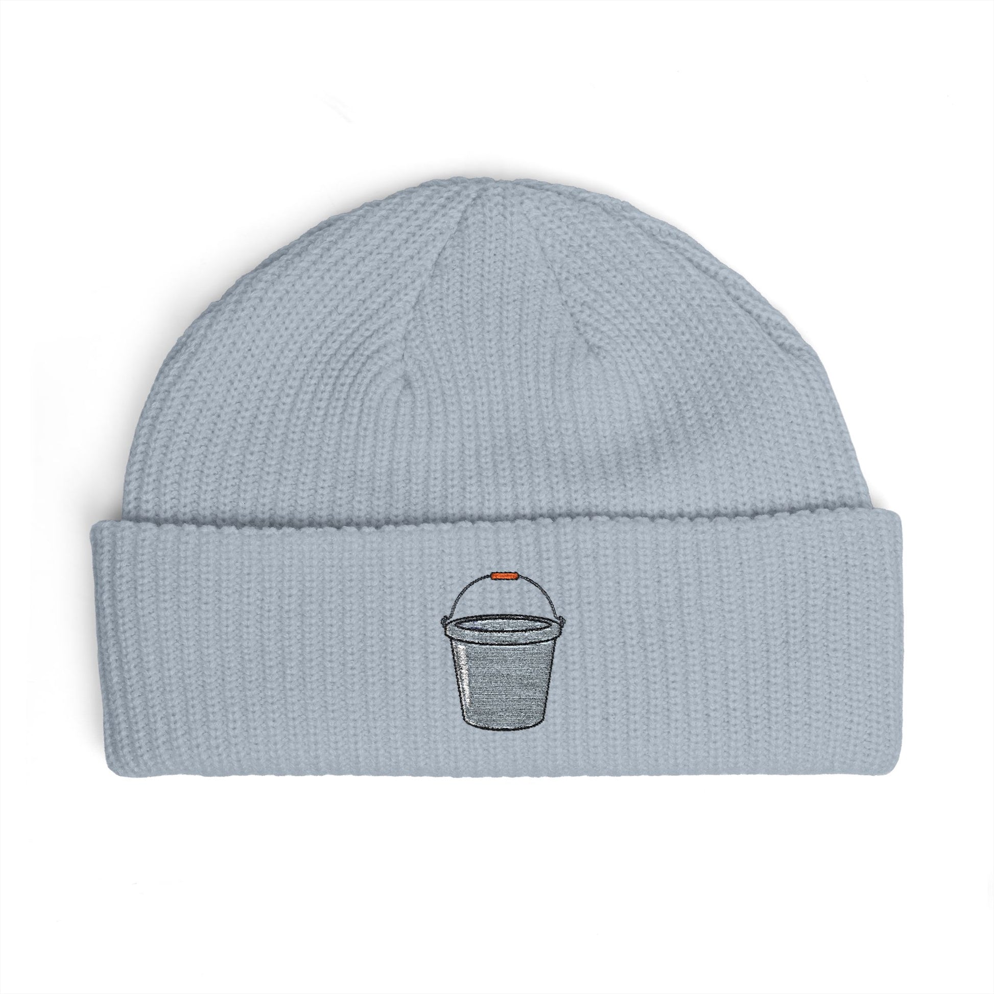 Embroidered Trash Can Cuff Beanie Hats Printify One size Powder