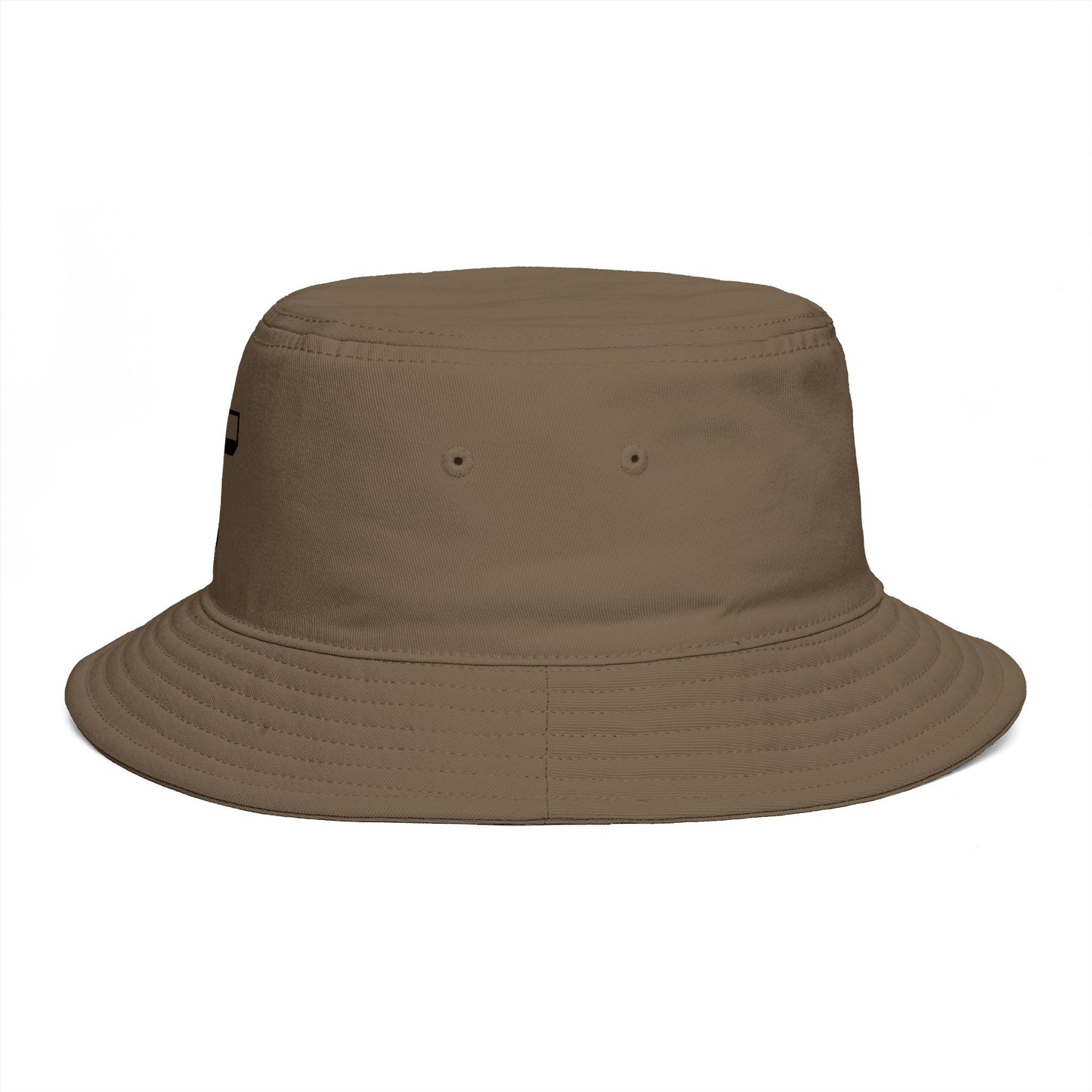 Christian Cross Bucket Hat — Minimal Faith Brown Sun Hat