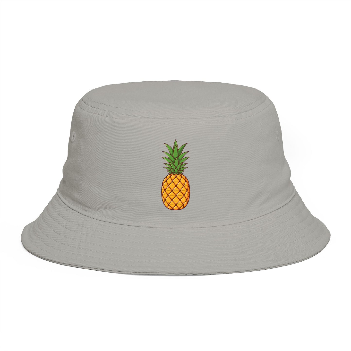 Pineapple Embroidered Bucket Hat — Tropical Summer Sun Hat Hats Printify One size Storm