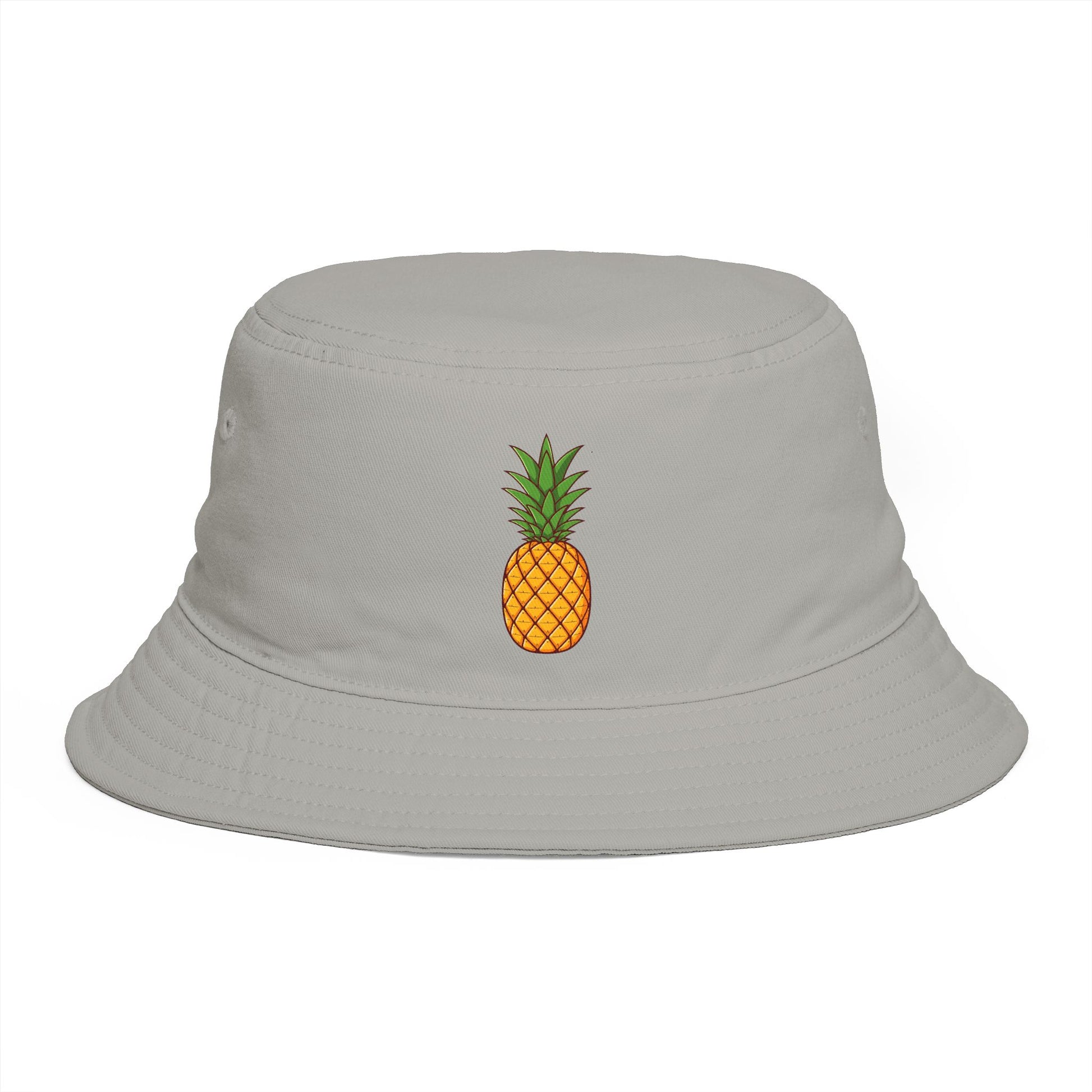 Pineapple Embroidered Bucket Hat — Tropical Summer Sun Hat Hats Printify One size Storm