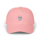 Dad Cap with Tiny Shaved Ice Embroidery – Minimal Summer Hat Hats Printify Pink One size