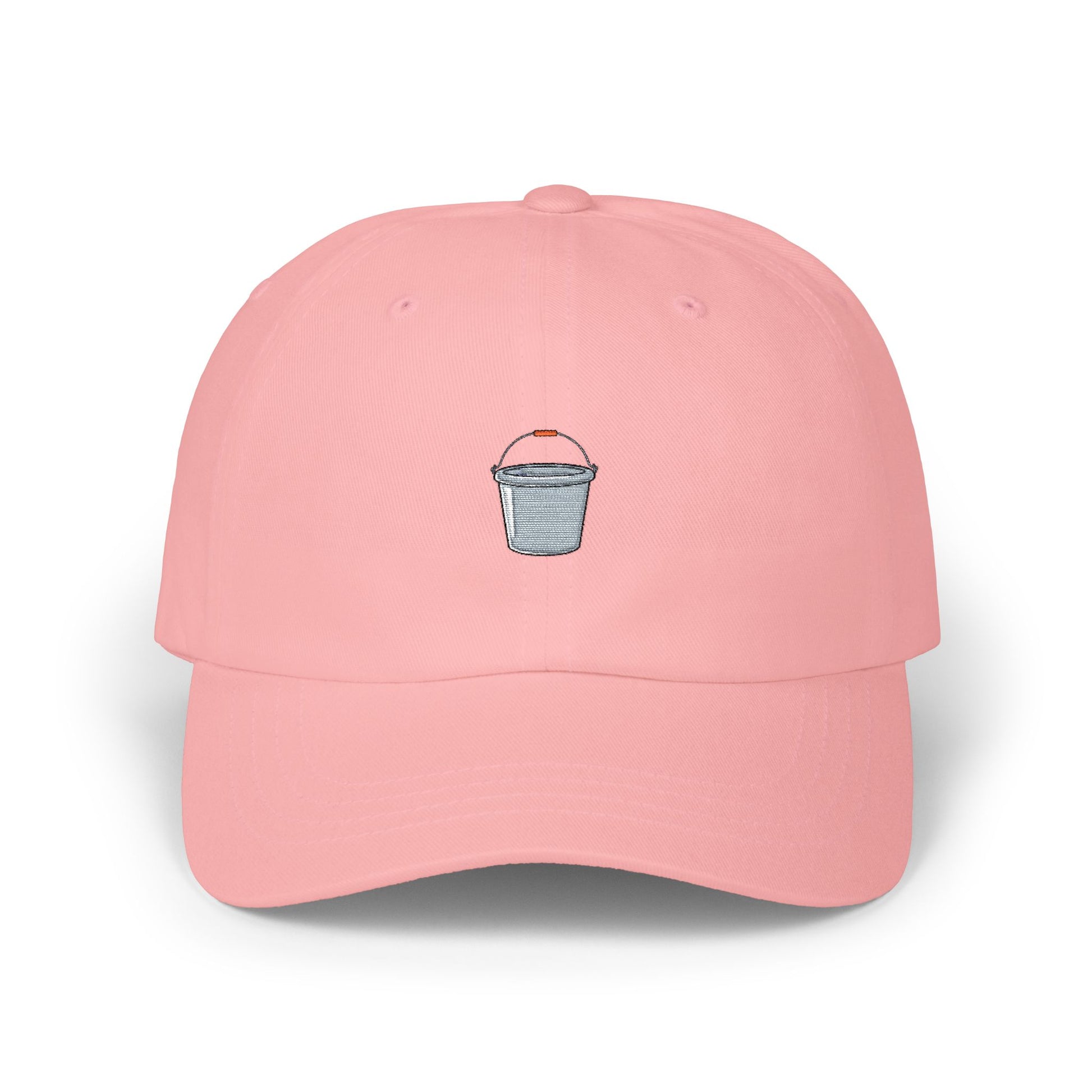 Dad Cap with Tiny Shaved Ice Embroidery – Minimal Summer Hat Hats Printify Pink One size