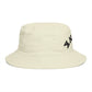 Drunk Arched Brown Bucket Hat – Retro Party & Festival Headwear