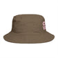 Chill Vibes Bucket Hat — Retro Pink Text Cotton Sun Hat