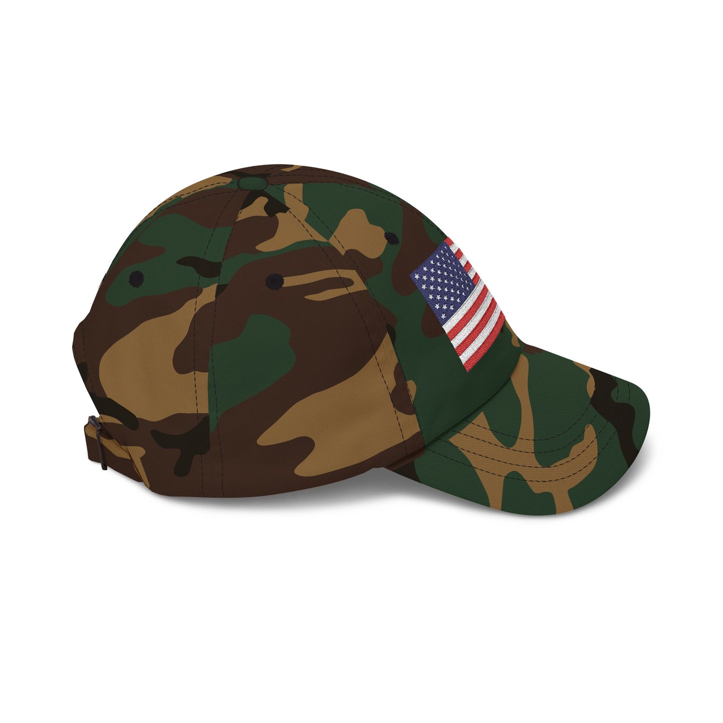 American Flag Dad Cap — Embroidered USA Baseball Hat for 4th of July