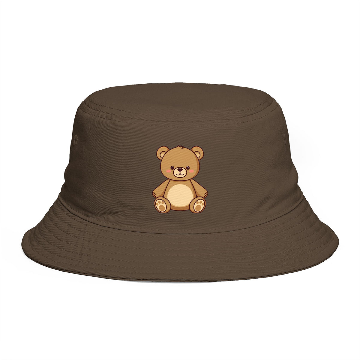 Teddy Bear Bucket Hat — Cute Brown Plush Toy Graphic Sun Hat Hats Printify One size Walnut