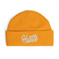 Hustle Cuff Beanie – Embroidered Knit Winter Hat Hats Printify One size Gold