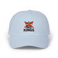 No Kings Embroidered Dad Cap — Casual White Baseball Hat Hats Printify Light Blue One size